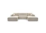 Luxkor24 Wohnlandschaft, Beige, Textil, U-Form, 364x84x187 cm, Wohnzimmer, Sofas & Couches, Wohnlandschaften, Wohnlandschaft U-Form