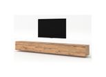 AX Living Lowboard, Braun, Kunststoff, Teilmassiv,Kiefer, Uni, Rechteckig, 300x34x32 cm, Hergestellt in Europa, FSC Mix, Reach, Pefc, Made in EU, Wohnzimmer, Wohnwände, Lowboards, Lowboards hängend