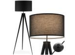 tectake Stehleuchte, Schwarz, Kunststoff, Rund, 57x158x57 cm, CE, Lampen & Leuchten, Innenbeleuchtung, Stehlampen, Stehlampen