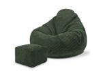 Dreamroots Sitzsack, Grün, Waldgrün, Textil, 70x70x70 cm, Oeko-Tex® Standard 100, Wohnzimmer, Hocker, Sitzsäcke, XXL Sitzsäcke