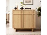 Hometopia Sideboard, Braun, Holzwerkstoff, Rechteckig, 80x77x40 cm, Wohnzimmer, Kommoden & Sideboards, Sideboards