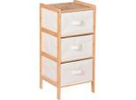Begryf Badezimmerschrank, Natur, Holz, Bambus, 3 Schubladen, 37x79x35 cm, Badezimmer, Badezimmerschränke, Midischränke