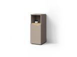 Livinity® Midischrank, Greige, Holzwerkstoff, 3 Fächer, Rechteckig, 30x74.5x35 cm, Badezimmer, Badezimmerschränke, Midischränke