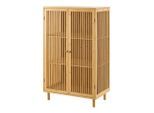 [en.casa] Kommode, Natur, Holz, Bambus, 3 Fächer, 66x110x40 cm, Wohnzimmer, Kommoden & Sideboards, Kommoden