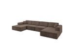 Altdecor Wohnlandschaft, Braun, Textil, 6-Sitzer, 386x77x165 cm, Wohnzimmer, Sofas & Couches, Wohnlandschaften, Wohnlandschaft U-Form