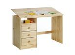 Idimex Kinderschreibtisch, Natur, Holz, Kiefer, Mode, Rechteckig, 115x73x60 cm, FSC Mix, Arbeitszimmer, Schreibtische, Jugend- & Kinderschreibtische
