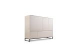 Bettso Kommode, Beige, Holzwerkstoff, 8 Fächer, 160x120x45 cm, Wohnzimmer, Kommoden & Sideboards, Highboards