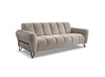 Beautysofa 3-Sitzer, Cappuccino, Metall, 220x83x98 cm, Wohnzimmer, Sofas & Couches, Sofas, 3-Sitzer Sofas