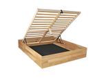 Weber Industries Massivholzbett, Eiche, Holz, 180x200 cm, Schlafzimmer, Betten