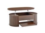 Flieks Couchtisch, Braun, Holz, 60.96x14.61x125.1 cm, Wohnzimmer, Wohnzimmertische, Couchtische