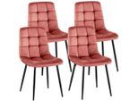 CLP Stuhl, Rosa, Metall, 45x84x55 cm, Esszimmer, Stühle, Esszimmerstühle, Vierfußstühle