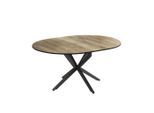 Vicco Esstisch, Wildeiche, Schwarz, Holzwerkstoff, Rund, 120x76.5x120 cm, Esszimmer, Tische, Esstische