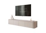 Lookway Tv-Hängeschrank, Kaschmir, Holzwerkstoff, 200x33.5x40 cm, Wohnzimmer, Wohnwände, Lowboards, Lowboards stehend