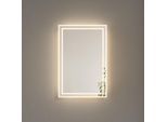 Emke Badspiegel, Transparent, Glas, Rechteckig, 60x40x3.5 cm, Badezimmer, Badezimmerspiegel, Badspiegel
