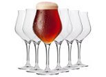 Krosno Glass Bier-Tulpen, Transparent, Glas, 0.42 L, Hergestellt in Europa, geschmacks- und geruchsneutral, Essen & Trinken, Gläser, Biergläser