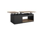 Vicco Couchtisch, Schwarz, Holzwerkstoff, Rechteckig,Rechteckig, 55x54x110 cm, Wohnzimmer, Wohnzimmertische, Couchtische