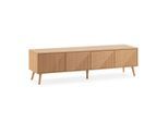 VS Venta-stock Tv-Element, Honigeiche, Holzwerkstoff, Rechteckig, 160x45x40 cm, Wohnzimmer, Wohnwände, Lowboards, Lowboards stehend