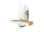 Vicco Schminktisch, Weiß, Holzwerkstoff, 3 Fächer, 2 Schubladen, Rechteckig,Rechteckig, 120x161.1x40 cm, Schlafzimmer, Schminktische