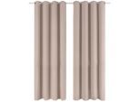 Blumtal Verdunklungsvorhänge, Taupe, Kunststoff, Rechteckig, 140x175 cm, Oeko-Tex® Standard 100, Wohntextilien, Gardinen & Vorhänge, Verdunkelungsvorhänge