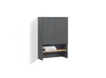 Livinity® Waschmaschinenschrank, Anthrazit, Honigeiche, Holzwerkstoff, 3 Fächer, Rechteckig, 68x100.4x29 cm, Waschküche, Waschmaschinenschrank