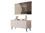 Lookway Tv-Schrank, Kaschmir, Metall, Uni, Rechteckig, 100x49x40 cm, Wohnzimmer, Wohnwände, Lowboards, Lowboards stehend