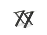 Vicco Tischbeine, Schwarz, Metall, 40x42x8 cm, Esszimmer, Tische, Esstische, Tischsysteme, Tischgestell