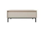 Mirjan24 Couchtisch, Kaschmir, Metall, 1 Schubladen, Rechteckig, Gittergestell, 100x40x50 cm, Wohnzimmer, Wohnzimmertische, Couchtische