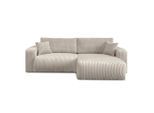 Lookway Ecksofa, Creme, Textil, 247x143 cm, Wohnzimmer, Sofas & Couches, Wohnlandschaften, Ecksofas