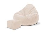 Dreamroots Sitzsack, Beige, Textil, 70x70x70 cm, Oeko-Tex® Standard 100, Wohnzimmer, Hocker, Sitzsäcke, XXL Sitzsäcke