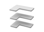 Vicco Eckregal, Weiß, Holzwerkstoff, Rechteckig, 40.5x2.5x28.5 cm, Wohnzimmer, Regale, Eckregale