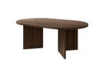 Mirjan24 Couchtisch, Nussbaum, Holzwerkstoff, Oval, 110x42x65 cm, Wohnzimmer, Wohnzimmertische, Couchtische