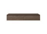 Selsey Hängeschreibtisch, Dunkelbraun, Holzwerkstoff, 2 Schubladen, Rechteckig, 120x19x50 cm, Arbeitszimmer, Schreibtische, Bürotische