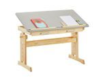 Idimex Kinderschreibtisch, Natur, Grau, Holz, Kiefer, Mode, Rechteckig, 109x130x55 cm, FSC Mix, Arbeitszimmer, Schreibtische, Jugend- & Kinderschreibtische