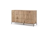 Vicco Sideboard, Eiche, Holzwerkstoff, 7 Schubladen, Rechteckig, 140x81x42 cm, Wohnzimmer, Kommoden & Sideboards, Sideboards