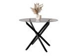 Lookway Esstisch, Schwarz, Metall, Uni, Rund,Rund, 90x72x90 cm, Esszimmer, Tische, Esstische