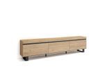 Skraut Home Lowboard,, Eiche, Holzwerkstoff, Rechteckig,Rechteckig, 240x57x35 cm, Wohnzimmer, Wohnwände, Lowboards, Lowboards stehend