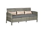 Outsunny Rattan, Grau, Metall, 68x78x173 cm, Loungemöbel, Outdoorsofas