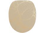 Sanilo Wc-Sitz, Beige, Holzwerkstoff, Oval, 38x6x47 cm, Badezimmer, WC Ausstattung, WC Sitze