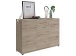 Ti'me Sideboard, Eiche San Remo, Kunststoff, 3 Fächer, 3 Schublade(n) Schubladen, 135x91x40 cm, Beimöbel erhältlich, stehend, Wohnzimmer, Kommoden & Sideboards, Sideboards