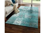 Teppich HEINE HOME Gr. 5, blau (türkis), B:190cm H:7mm L:280cm, Kunstfaser, Polypropylen, Teppiche, Teppich