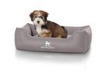 Knuffelwuff Kunstleder Hundebett Sidney grau S