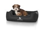 Knuffelwuff Kunstleder Hundebett Sidney schwarz S
