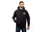Caterpillar Merkenbanner Katoenen Zwarte Hoodie voor Mannen