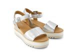 TOMS Diana Leren Vrouwen Zilveren Wedges