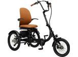 E-Bike SACHSENRAD "T6 Comfort faltbar mit Alarmanlage" Gr. 50, braun (schwarz), Elektrofahrräder, 50cm, 16 Zoll (40,64cm)