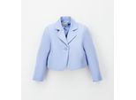Blusenblazer SARABANDA "BABY GIRL JACKET", Mädchen, Gr. 3A, blau (light blau), 89% Polyester, 11% Elasthan, Blazer Blusenblazer