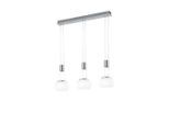 Trio Leuchten Led-Hängeleuchte Madison, Weiß, Nickel, Metall, Glas, warmweiß, 18x150x82 cm, Lampen & Leuchten, Innenbeleuchtung, Leuchten nach Räumen, Esstischlampen