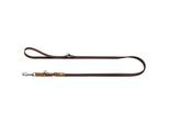 Dog Sport HUNTER stufenlos verstellbare Hundeführleine wolmar biothane x leder braun 1,9 cm