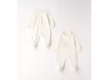 Strampler MINIBANDA "BABY BOY ROMPERS", Kinder, Gr. 3, EURO-Größen, weiß (cream, ecru'), 95% Baumwolle, 5% Elasthan, Overalls