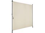 tectake Klemmmarkise, Beige, Kunststoff, 158x310 cm, CE, Sonnen- & Sichtschutz, Sichtschutz Garten, Balkon Sichtschutze